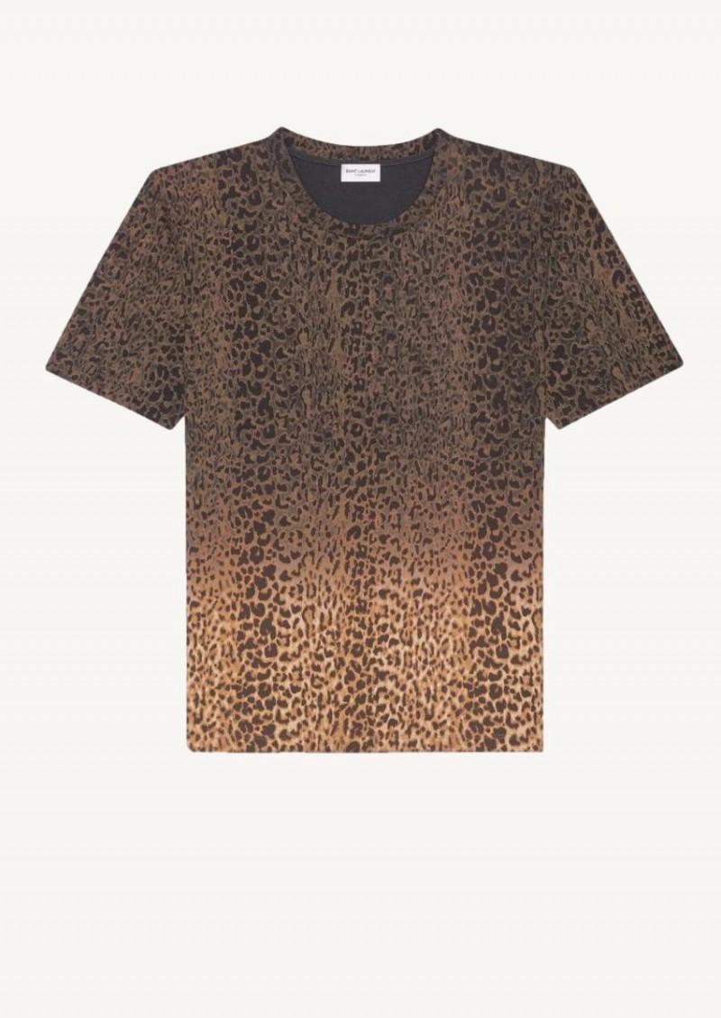 saint laurent leopard t shirt