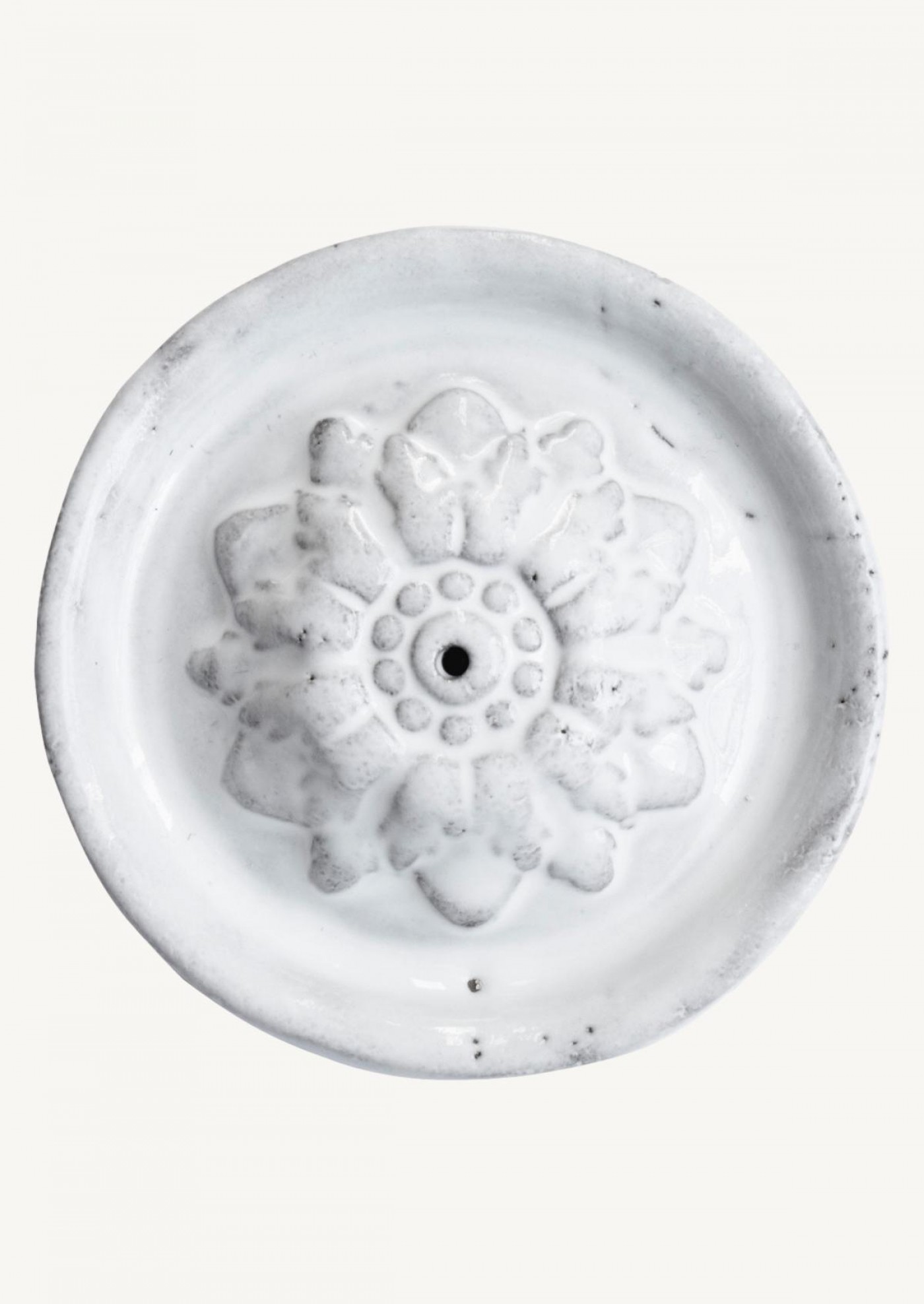 Emilie incense burner on saucer - Astier de Villatte