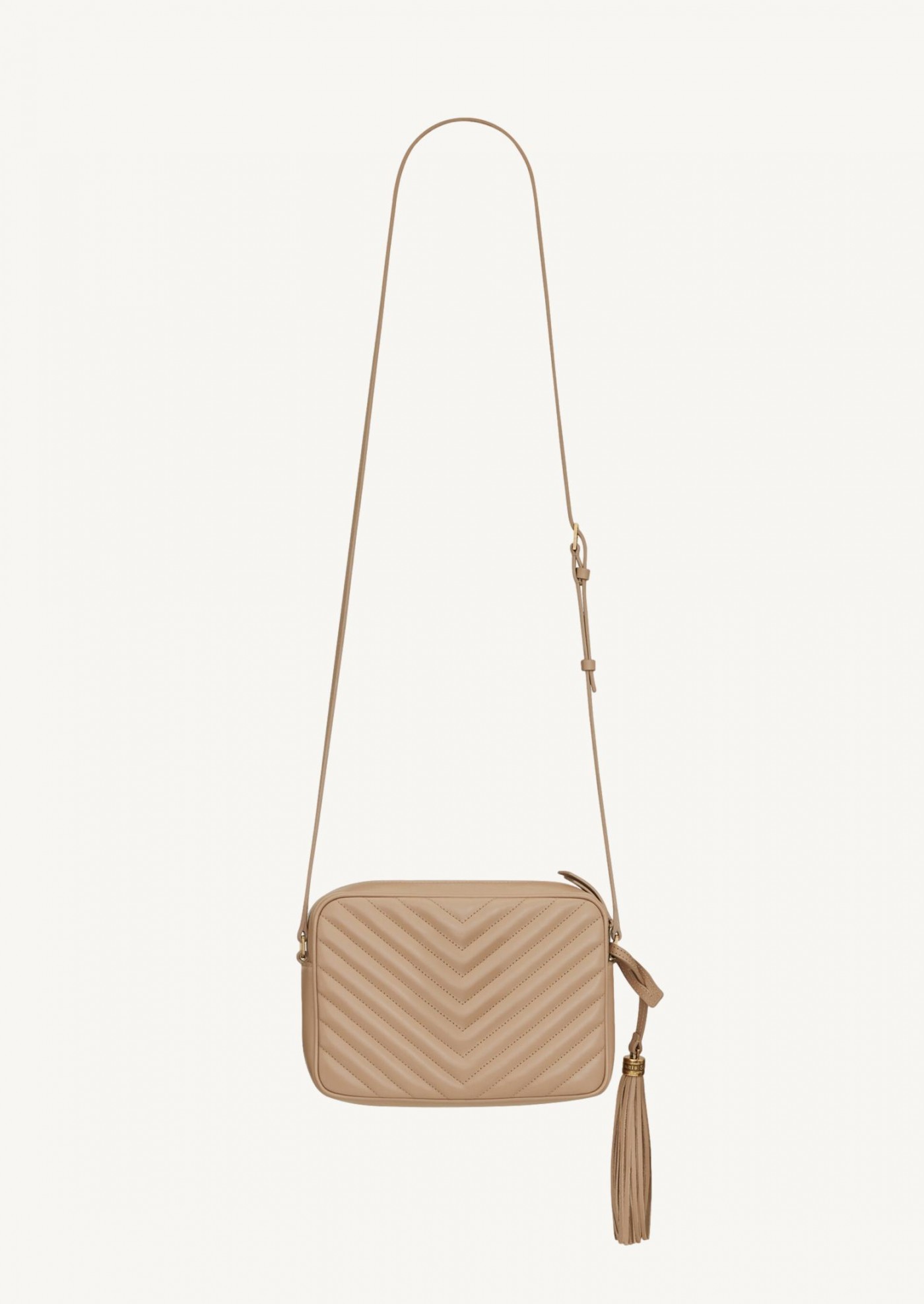 Lou camera bag in beige quilted leather Saint Laurent Paris