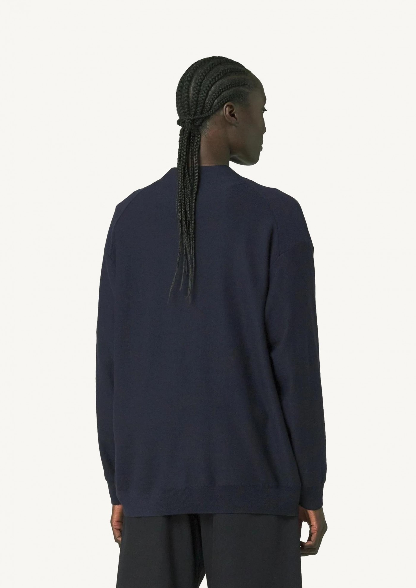 Relaxed twisted cardigan - Dark Navy - Lemaire