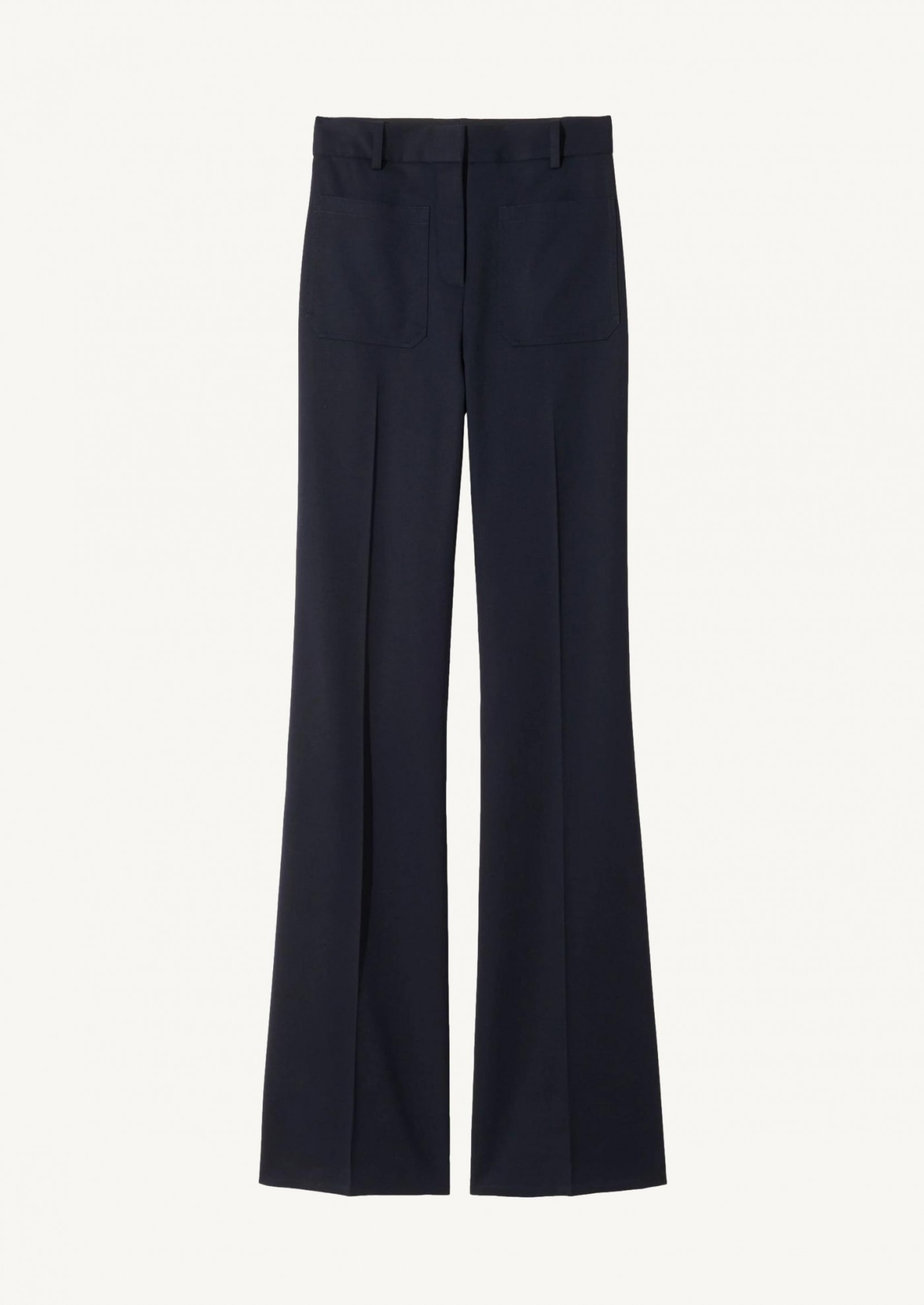 Wool gabardine high waist wide pants - Chloé - Women