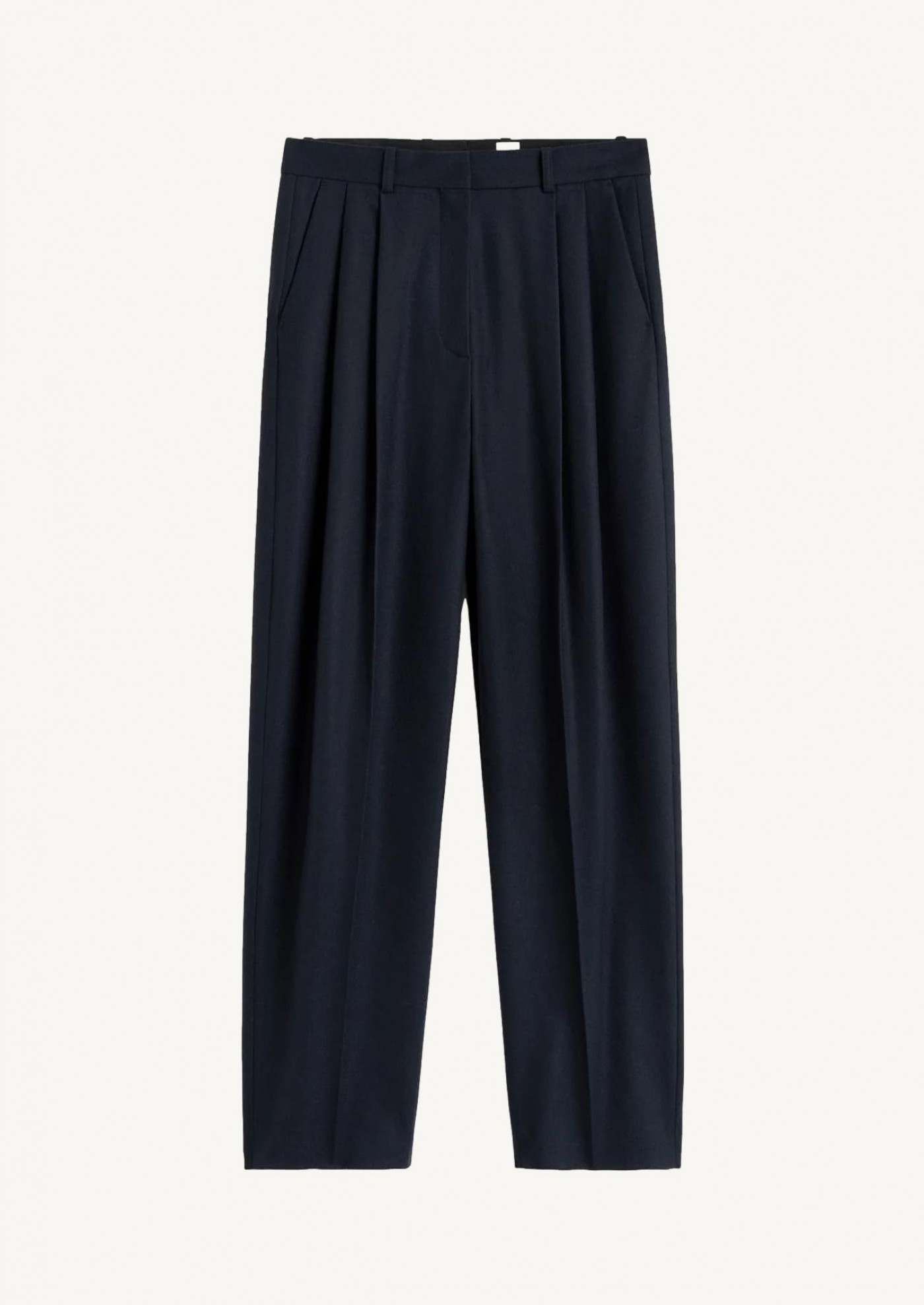 Double-pleated tailored trousers navy - Totême | Département Féminin