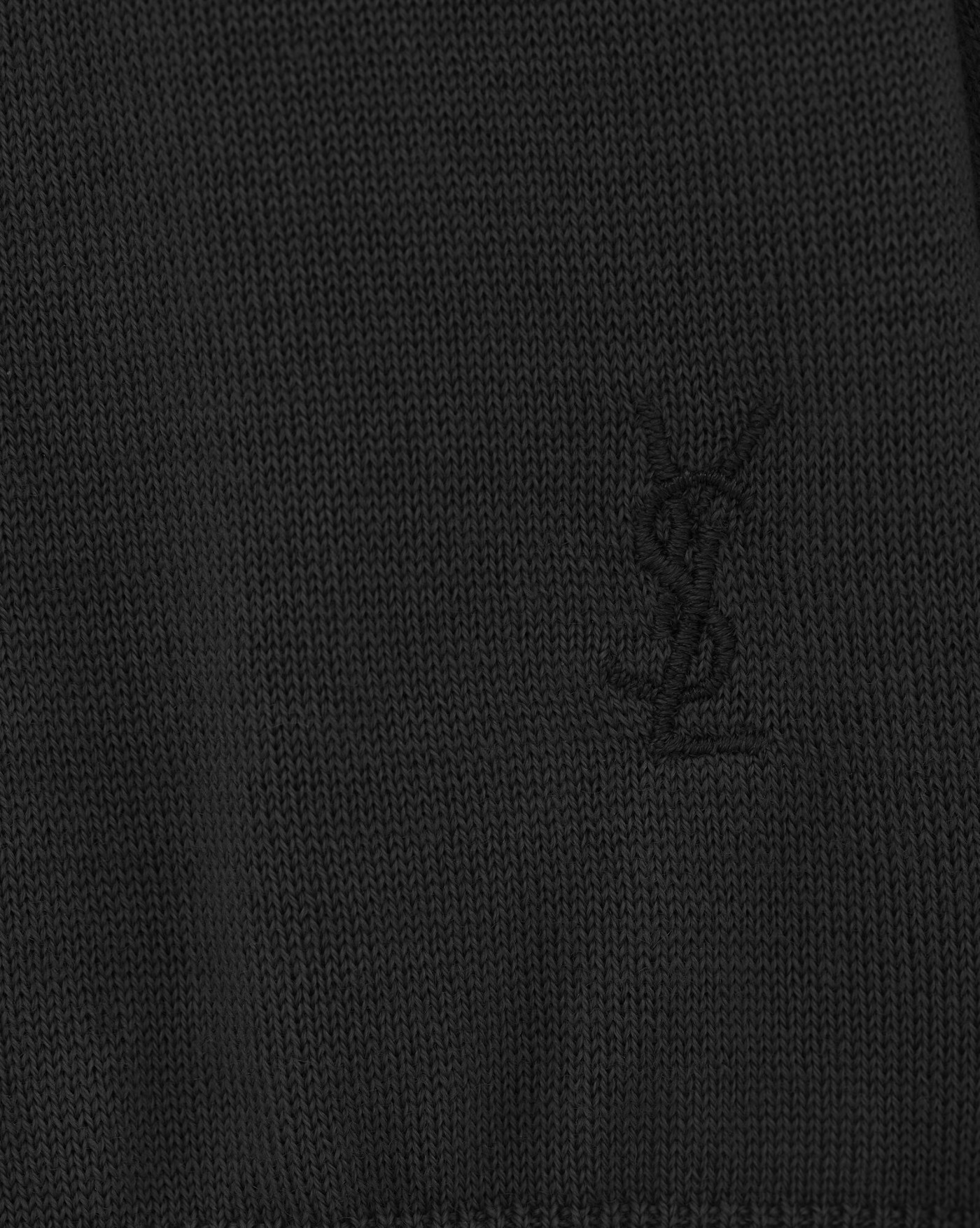 SAINT LAURENT Cassandre embroidered ribbed wool tank