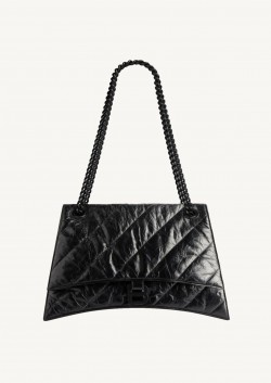 Women's crush medium chain bag quilted in black - Balenciaga