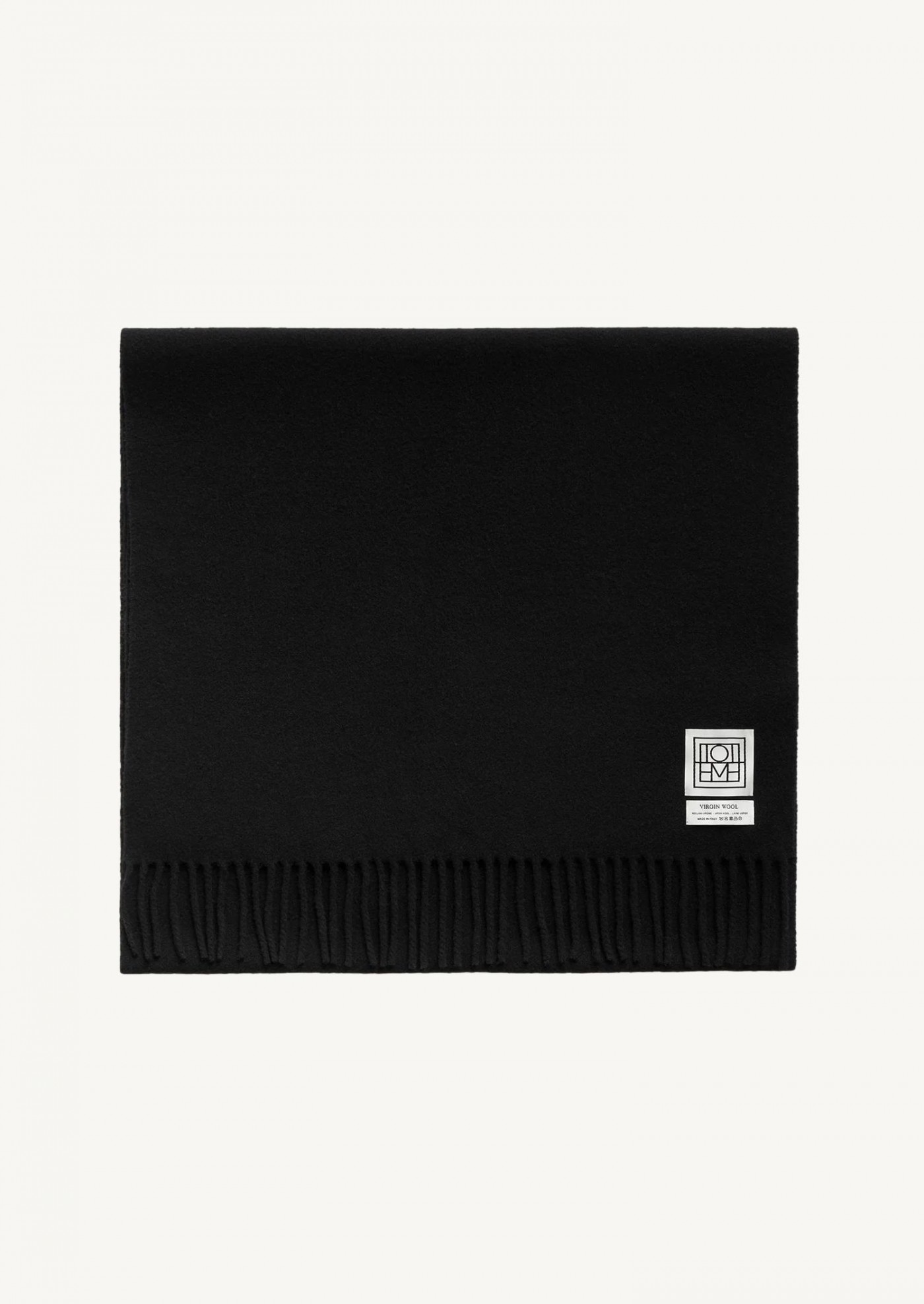 Classic wool scarf black