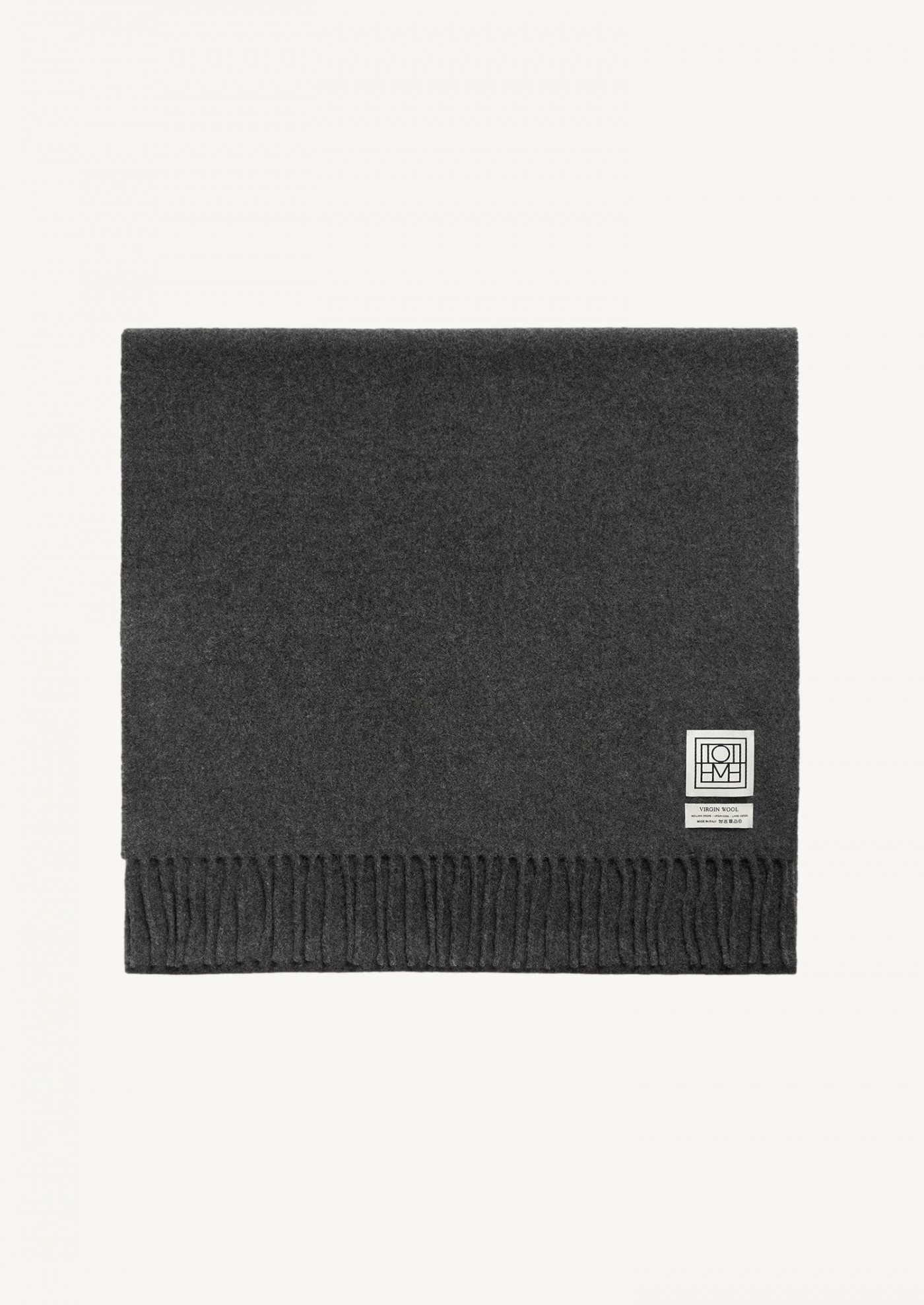 Classic wool scarf dark grey mélange