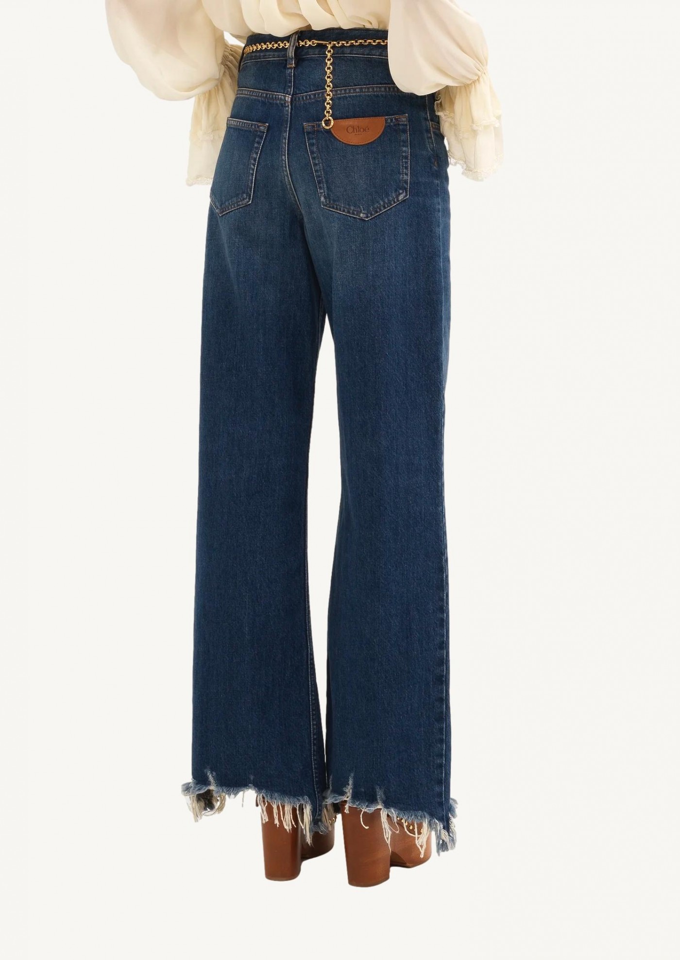 Midnight blue denim cropped jeans