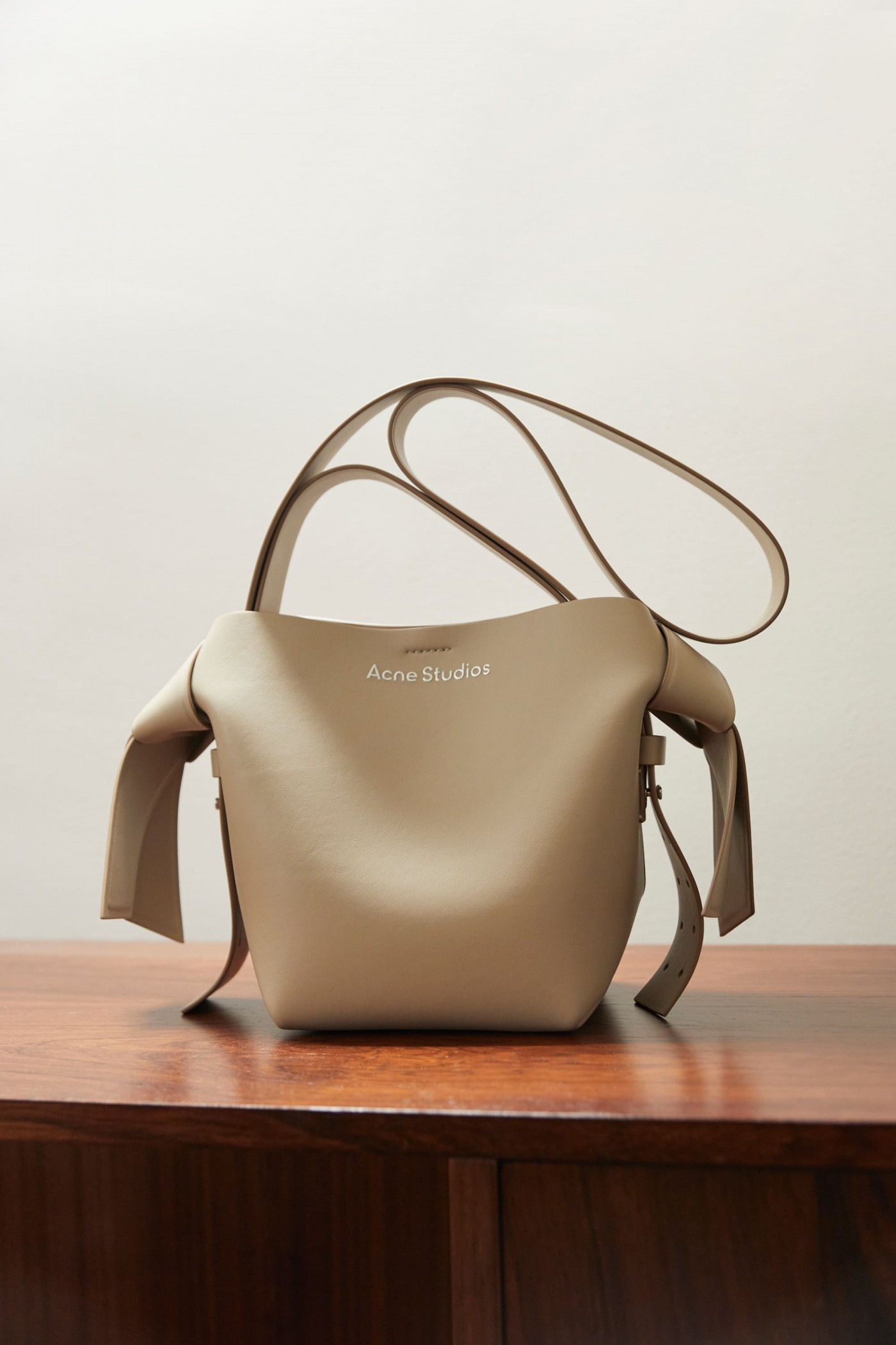 Mini shoulder bag musubi beige taupe Acne Studios