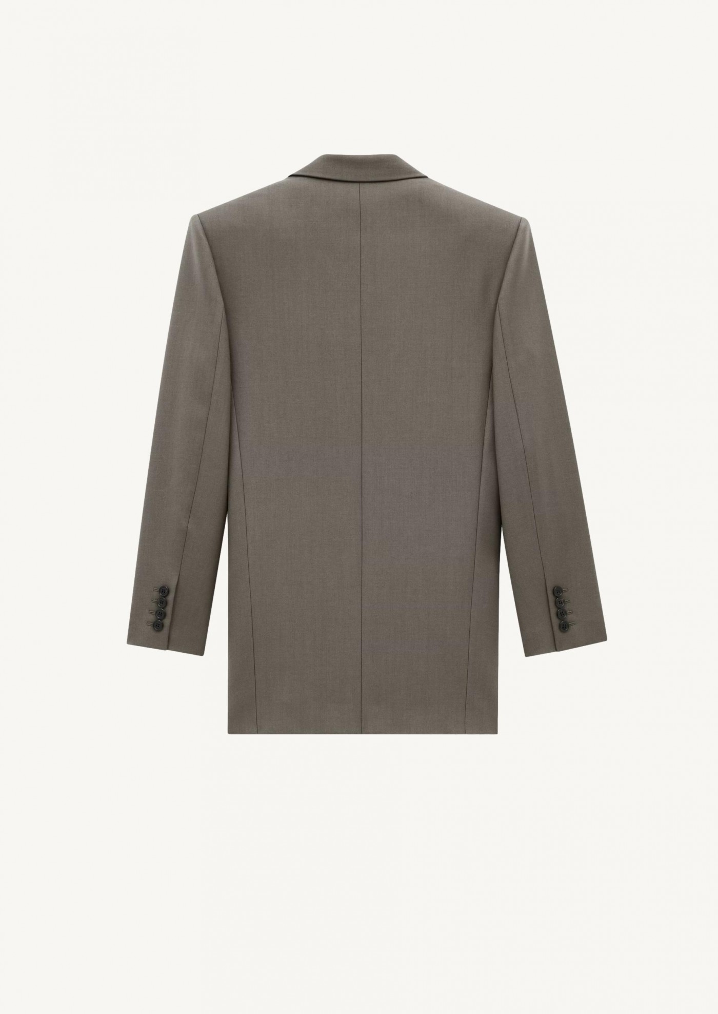 Jacket in grey wool gabardine