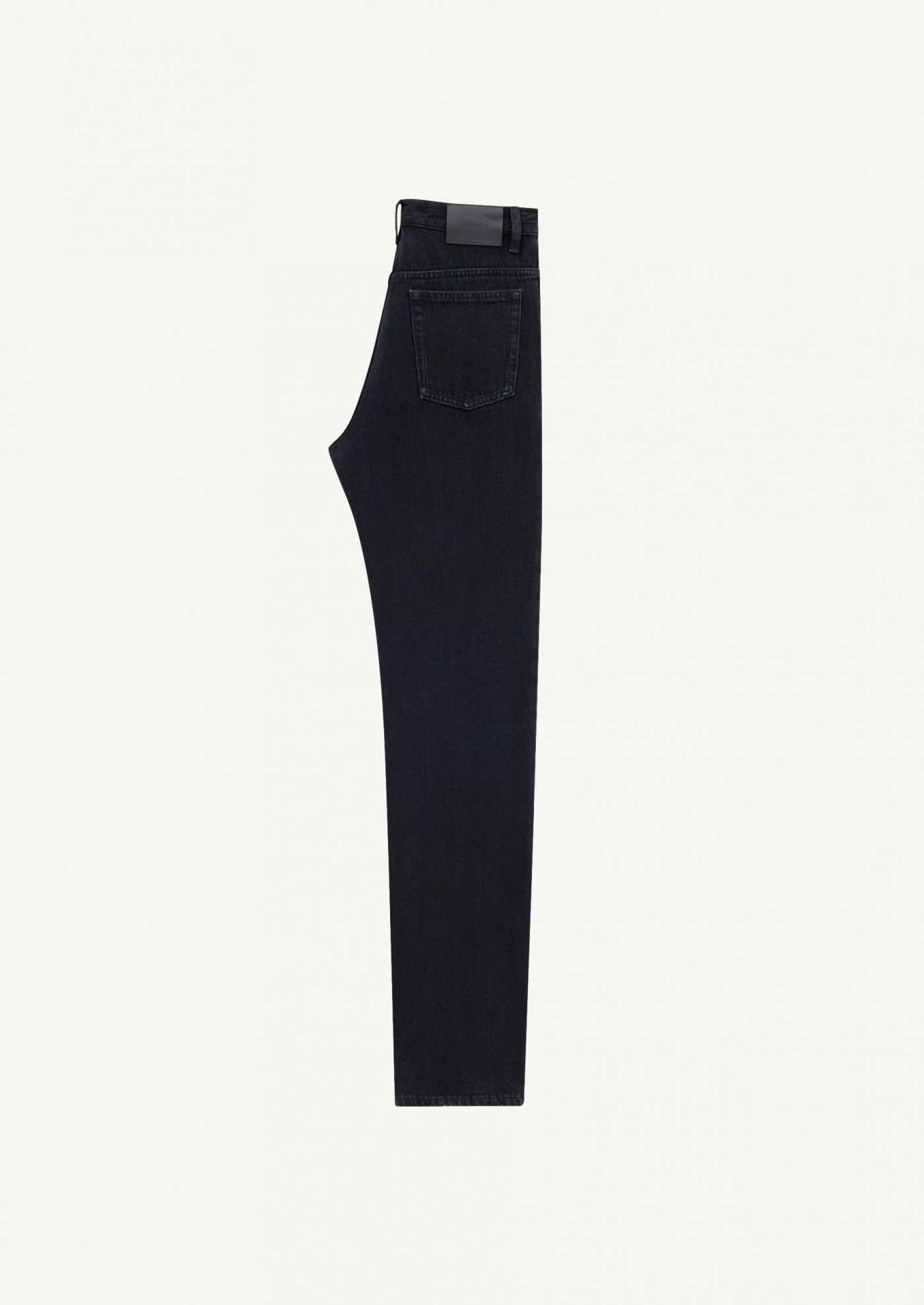 Jean droit en denim carbon noir