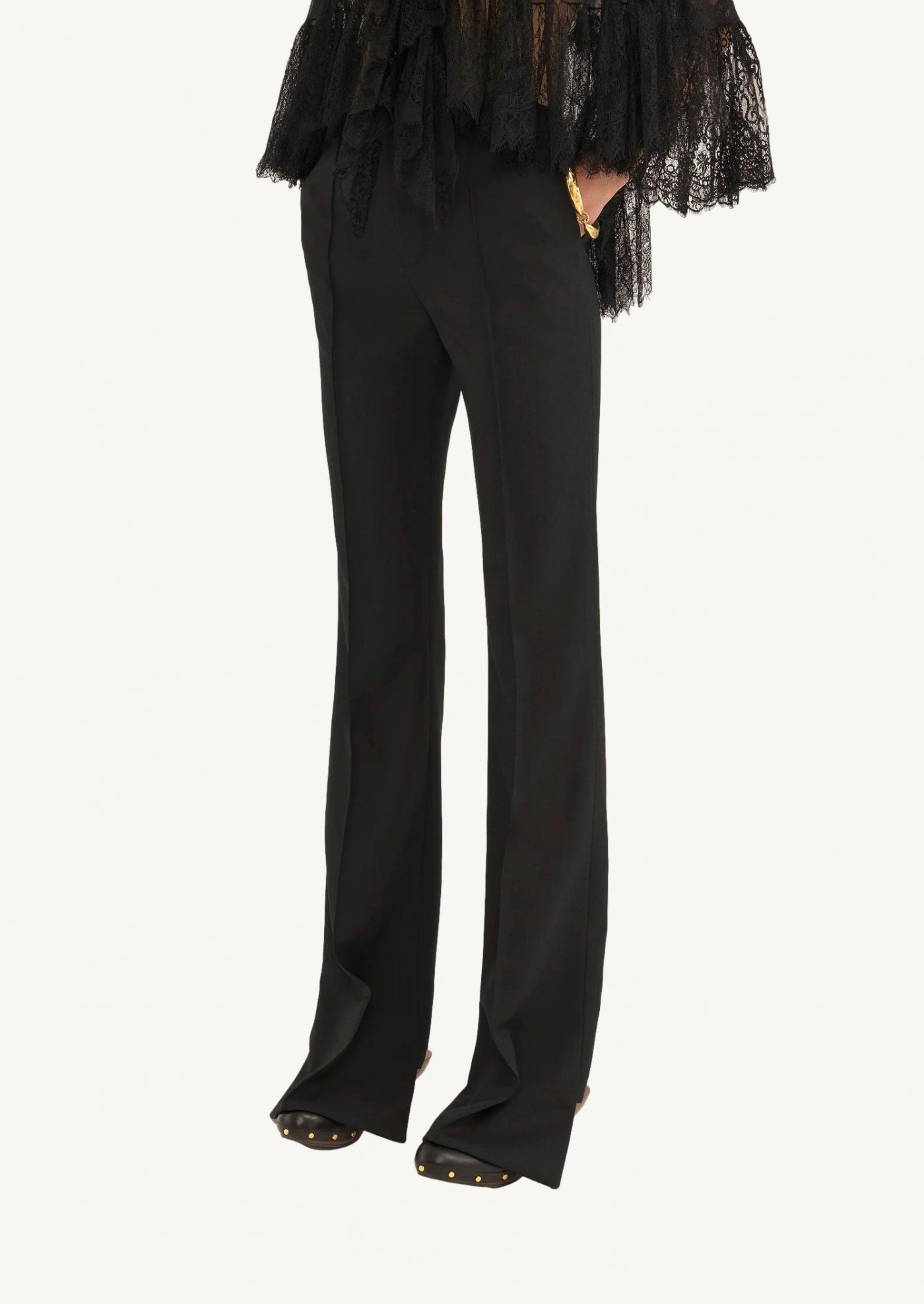 Broken-heel slim trousers