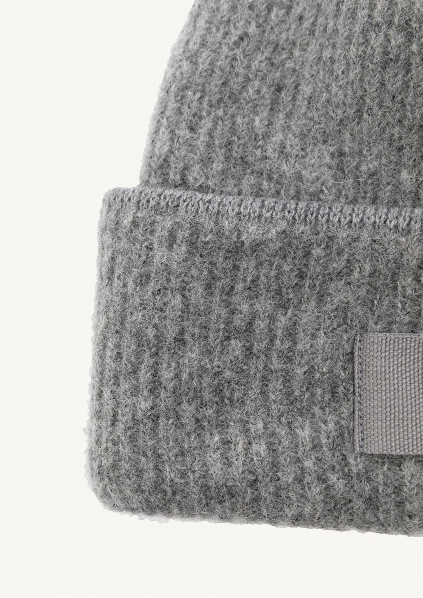 The grey grosgrain beanie