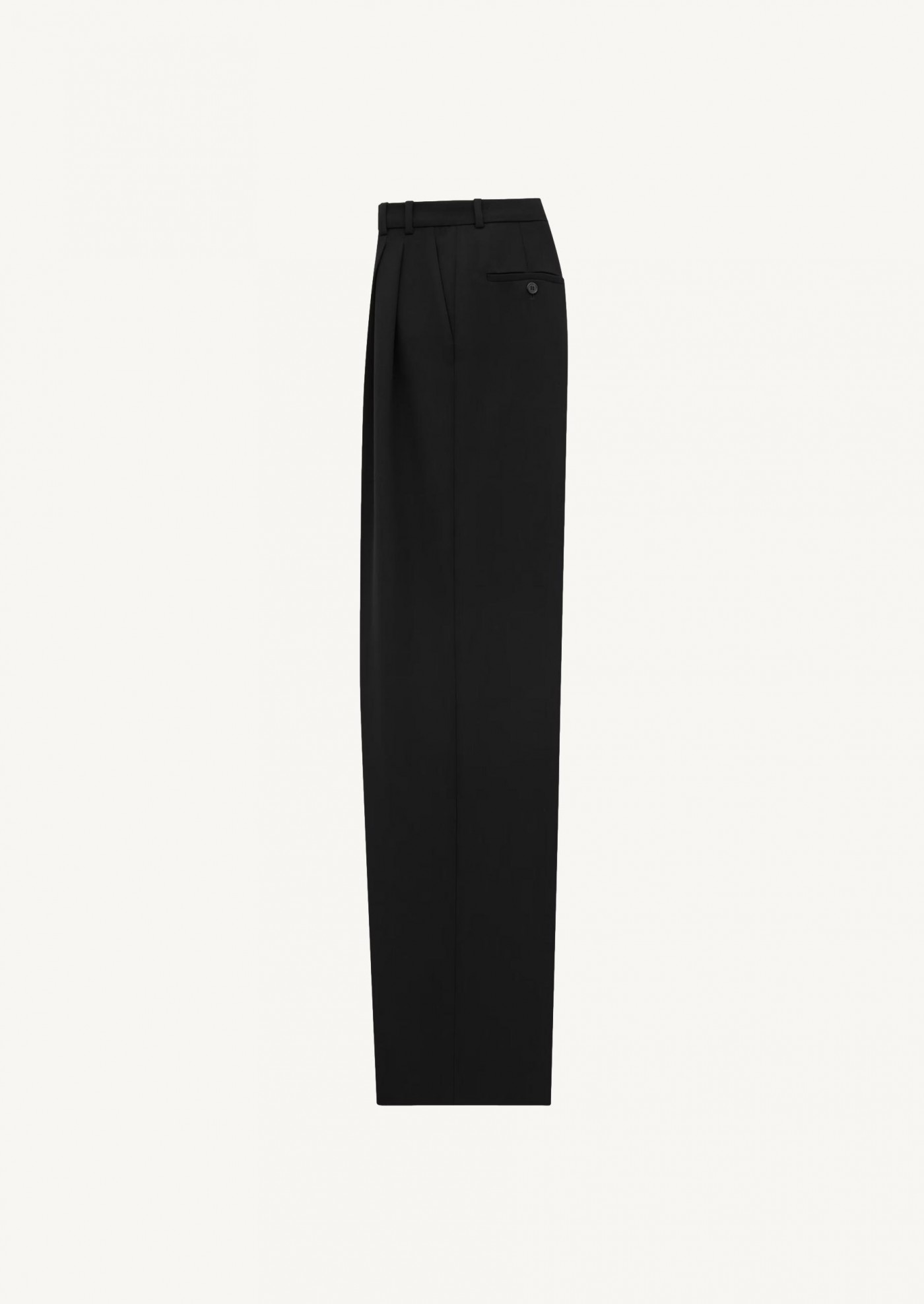 Loose-fitting pants in black powder grain