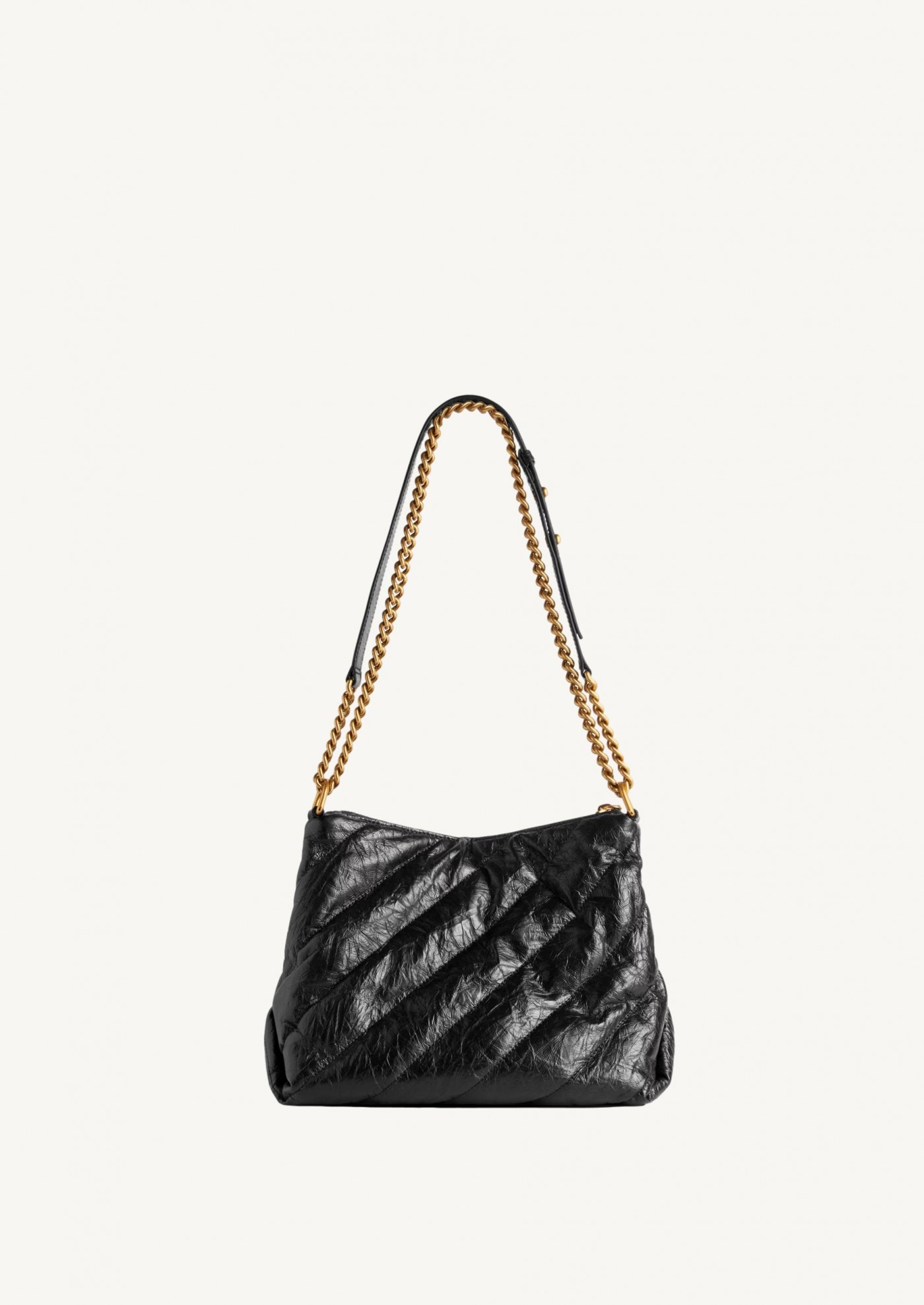 Sac Hobo Crush Petit Modèle Matelassé en Noir