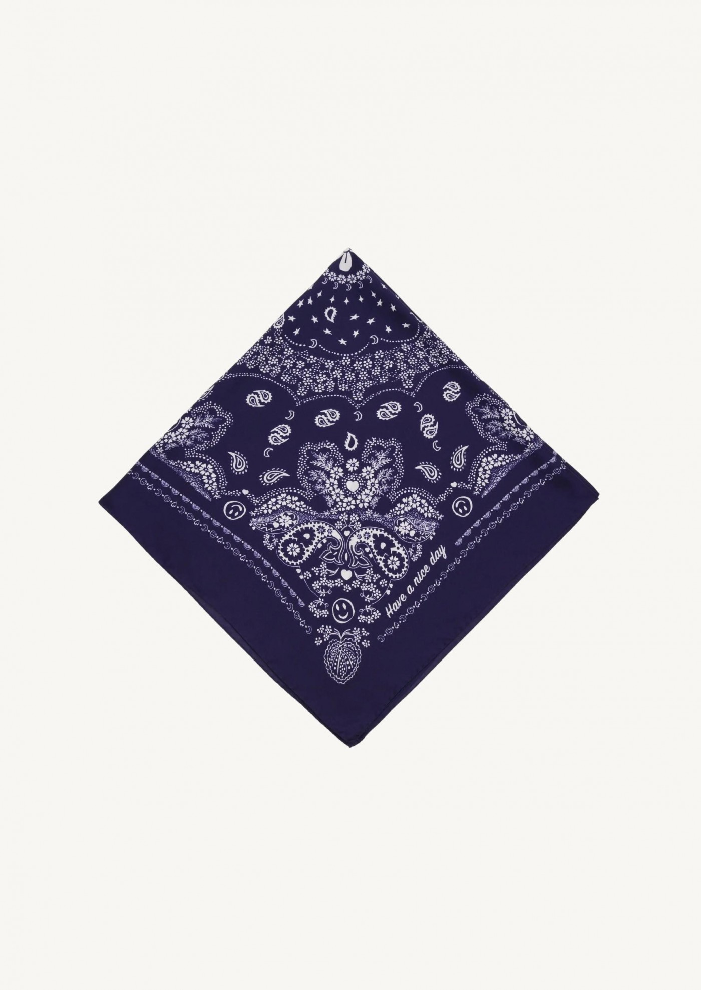 Bandana en soie grand modèle navy