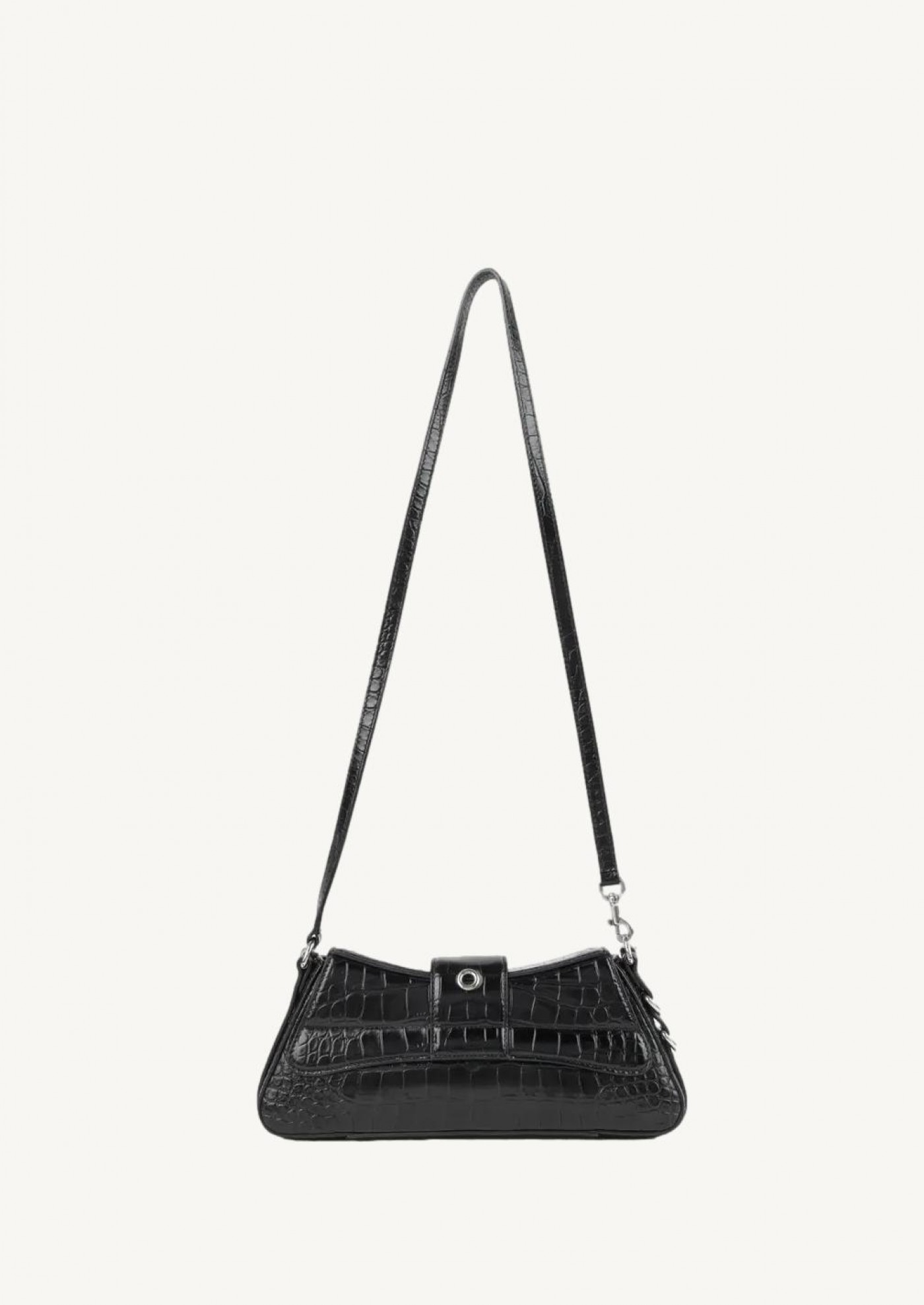 Lindsay Balenciaga shoulder bag in black crocodile leather