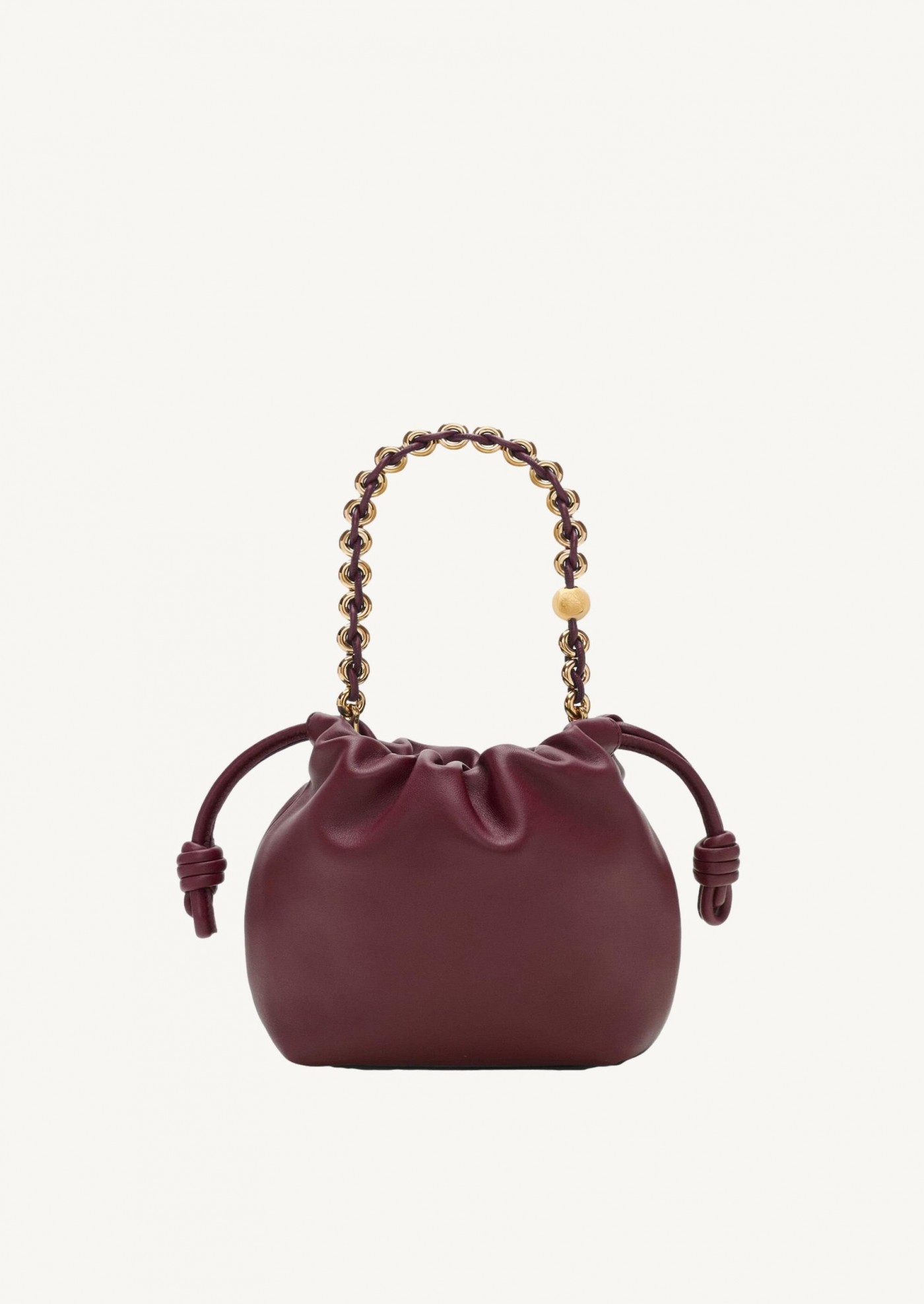 Mini Flamenco Purse in soft burgundy nappa lamb leather