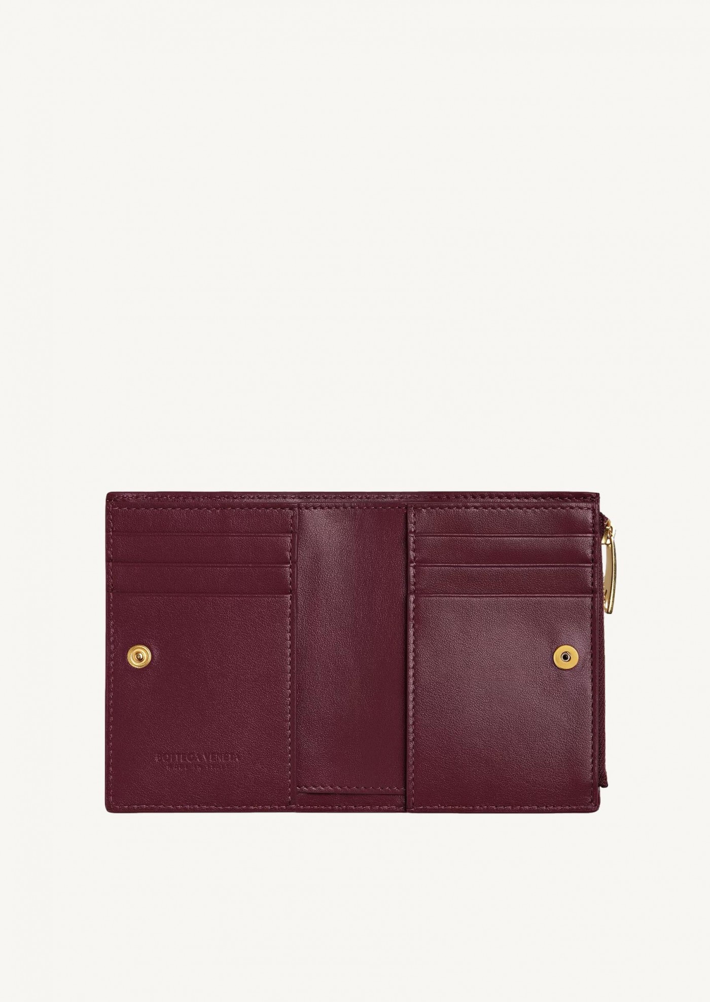 Wallet bi-fold intrecciato small size barolo