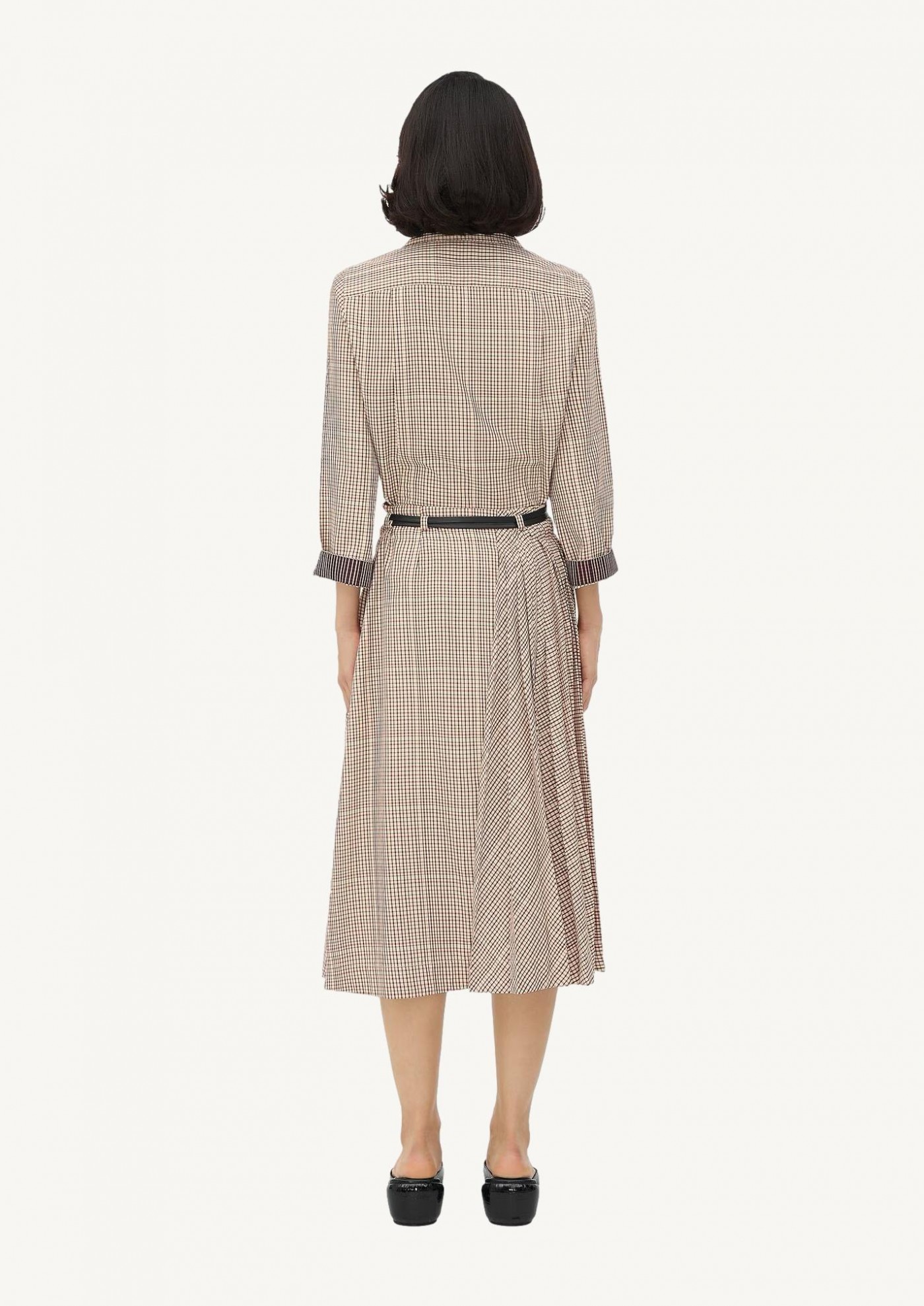 Checked viscose skirt