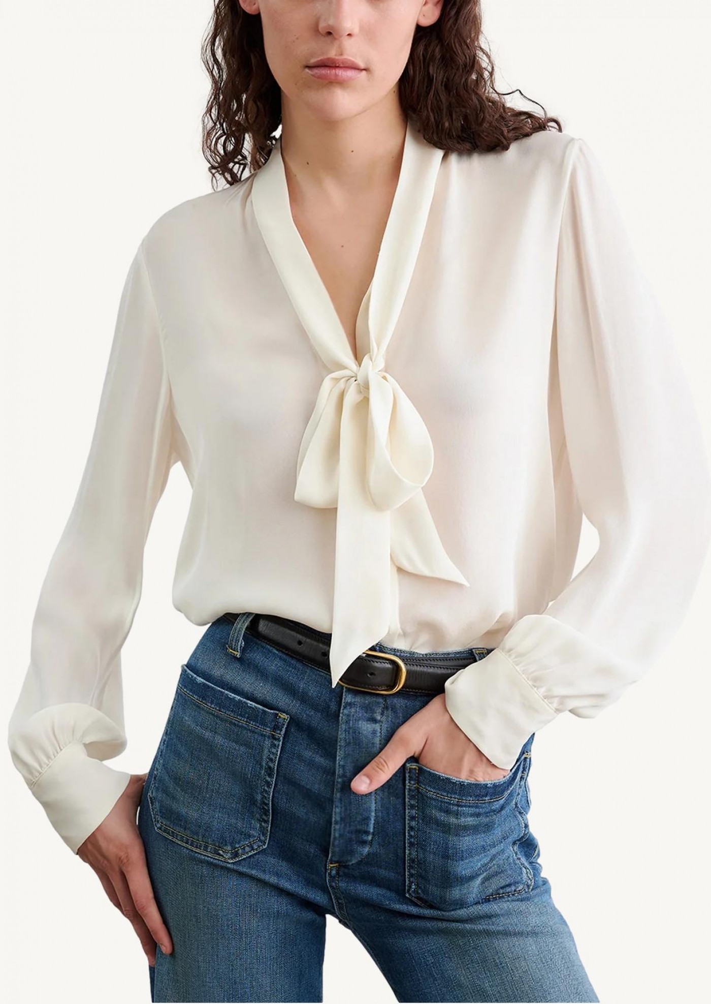 Silk blouse carina ivory