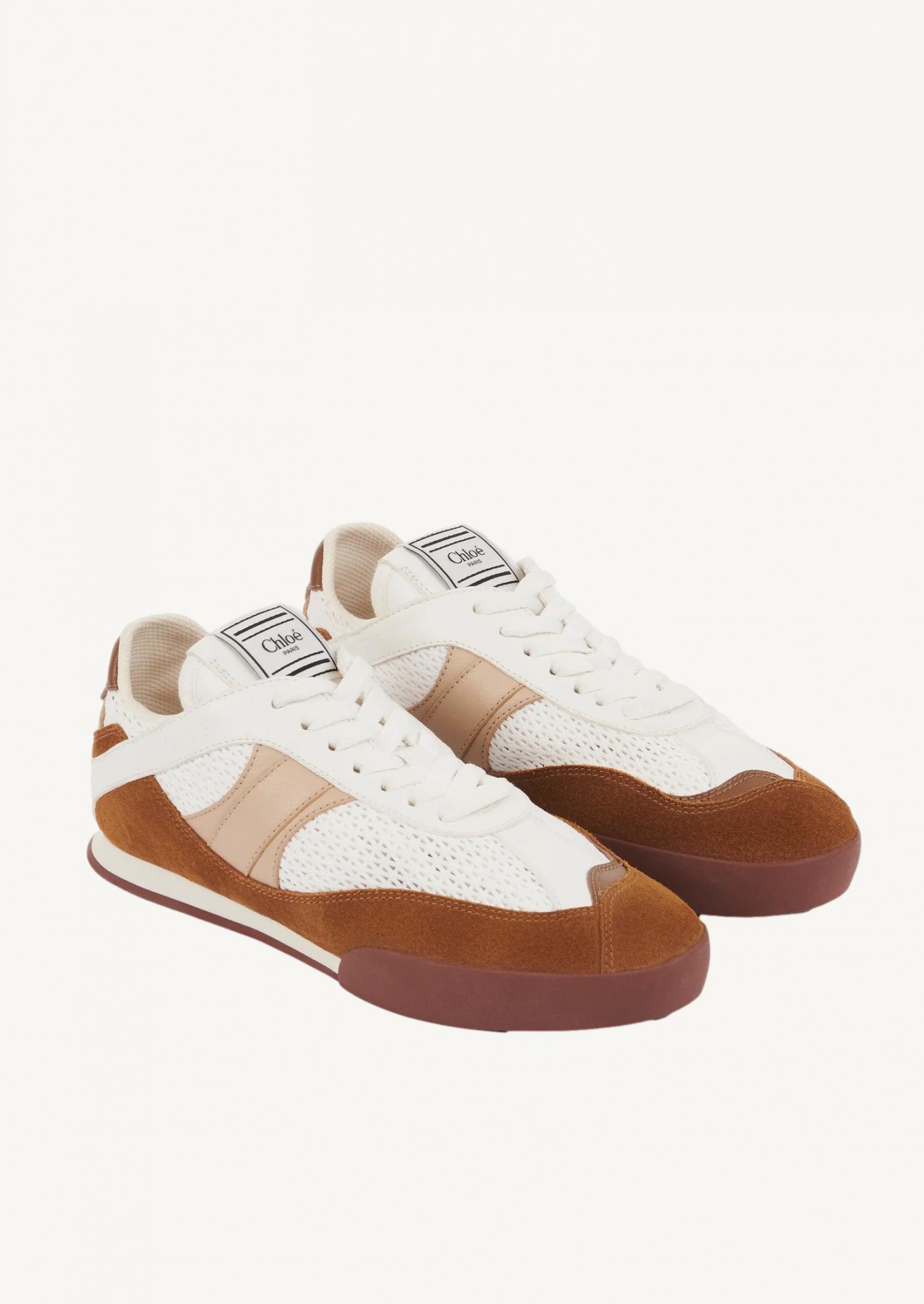 Baskets Chloé Kick velours marron