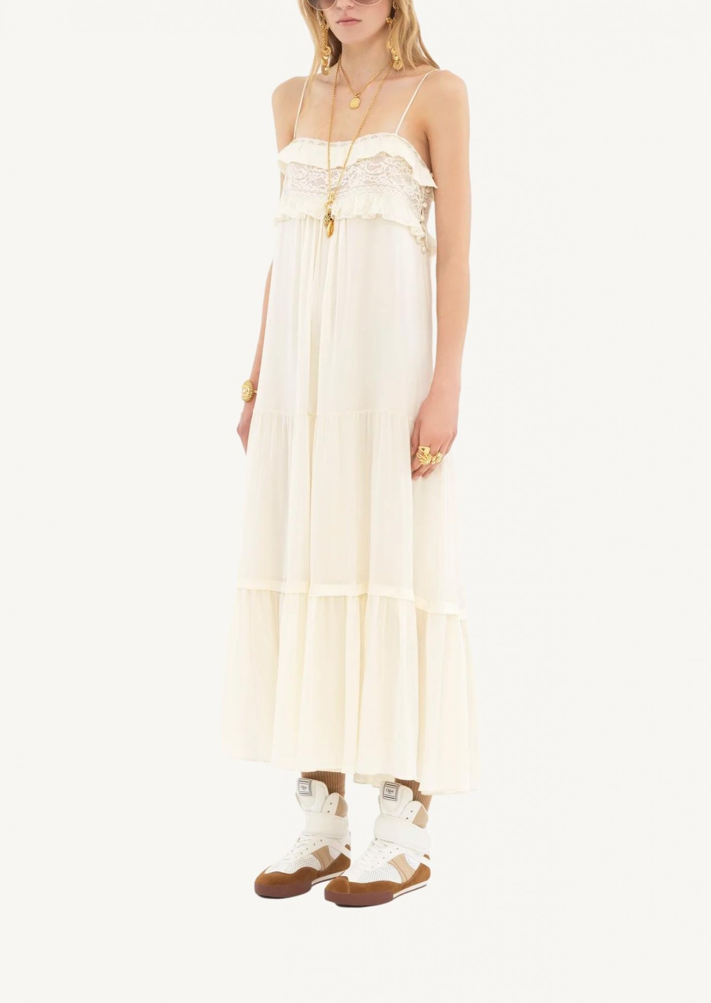 Chloé long dress with thin straps