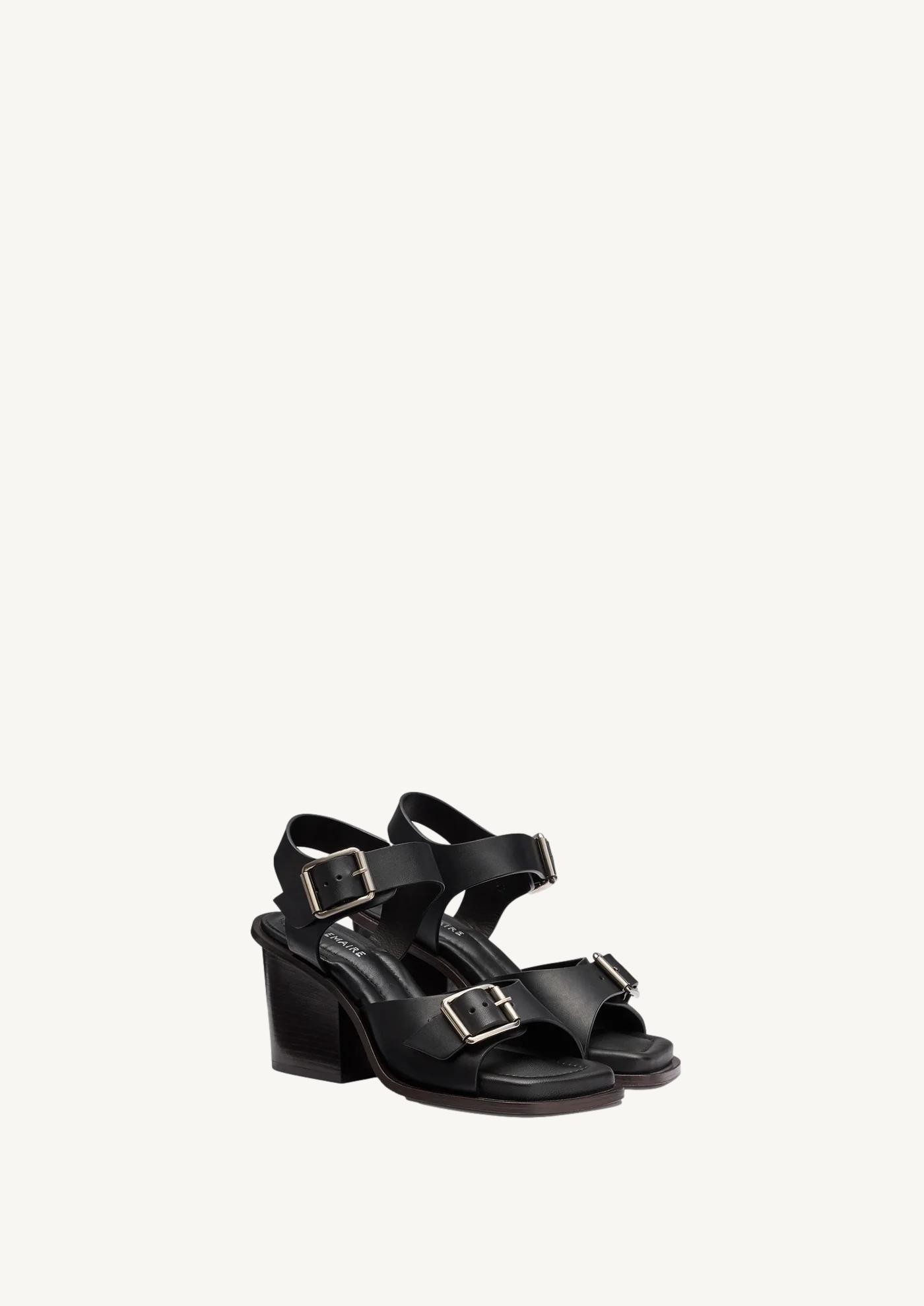 Sandals with straps and 80mm square heels