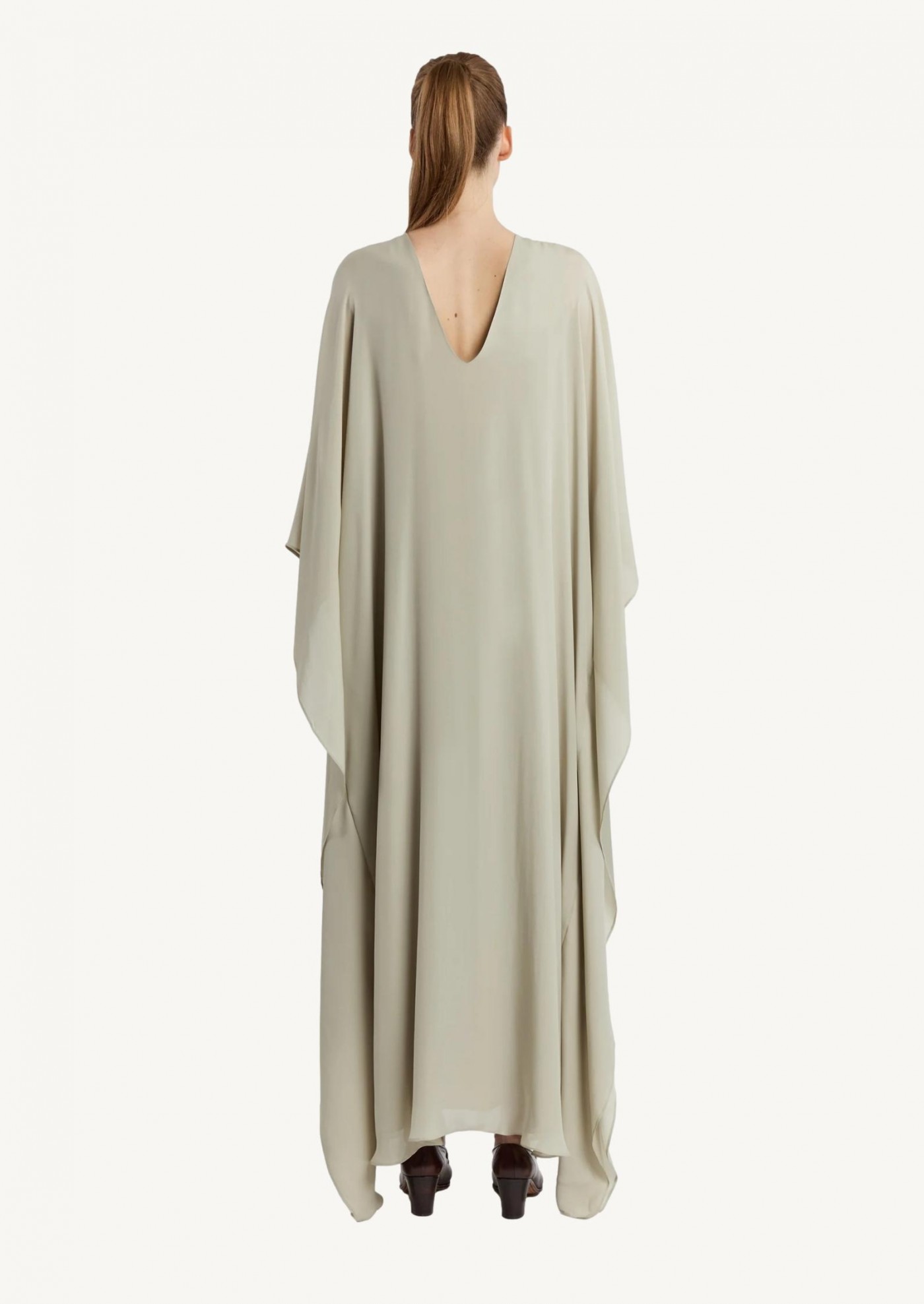 Almond silk kaftan