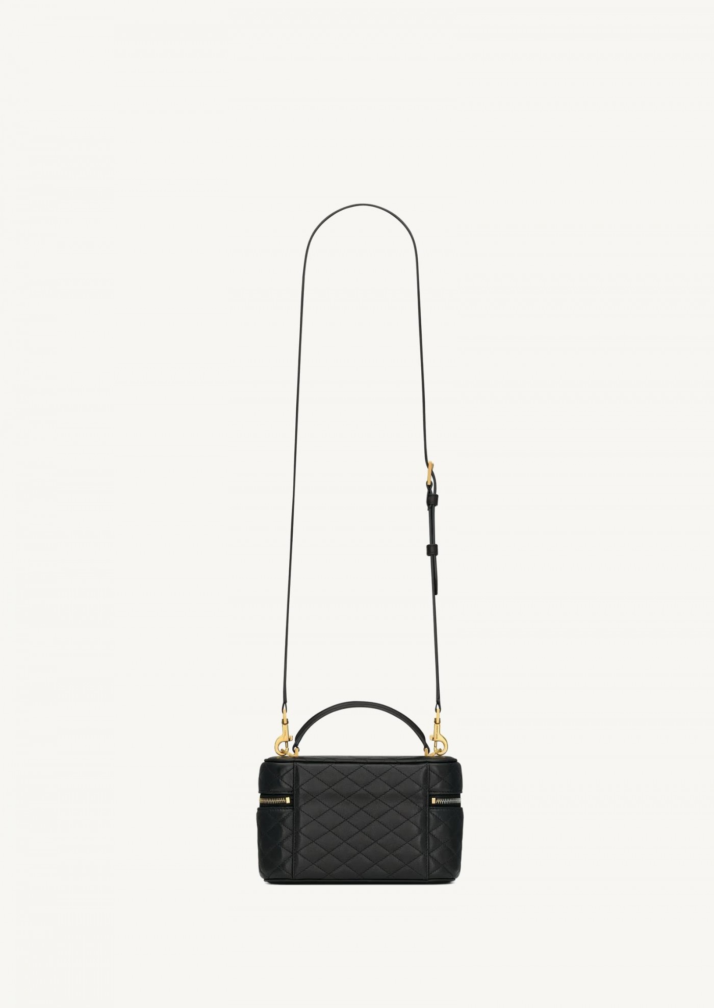 Gaby vanity bag in black lambskin leather