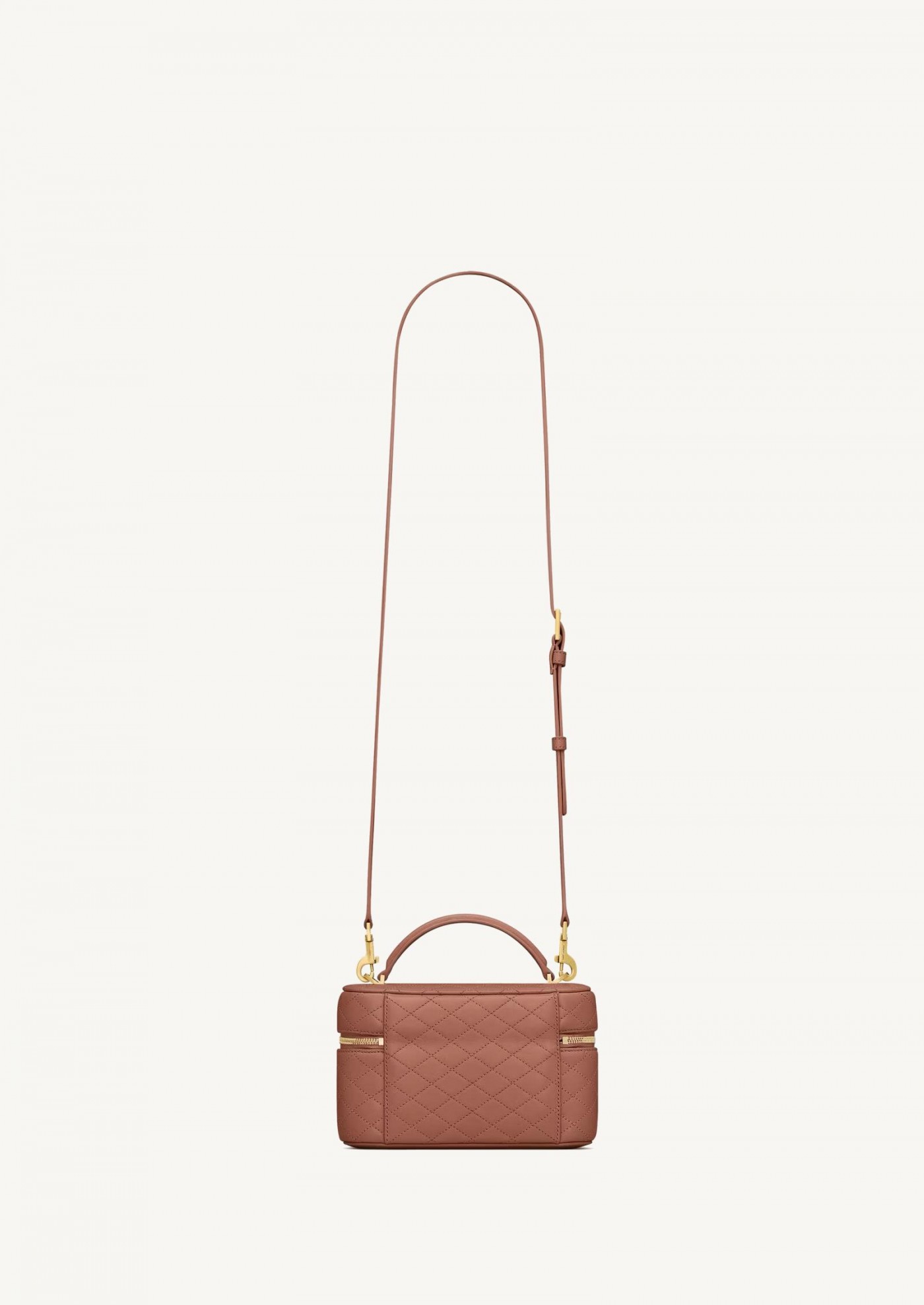 Gaby vanity bag en cuir d’agneau rose