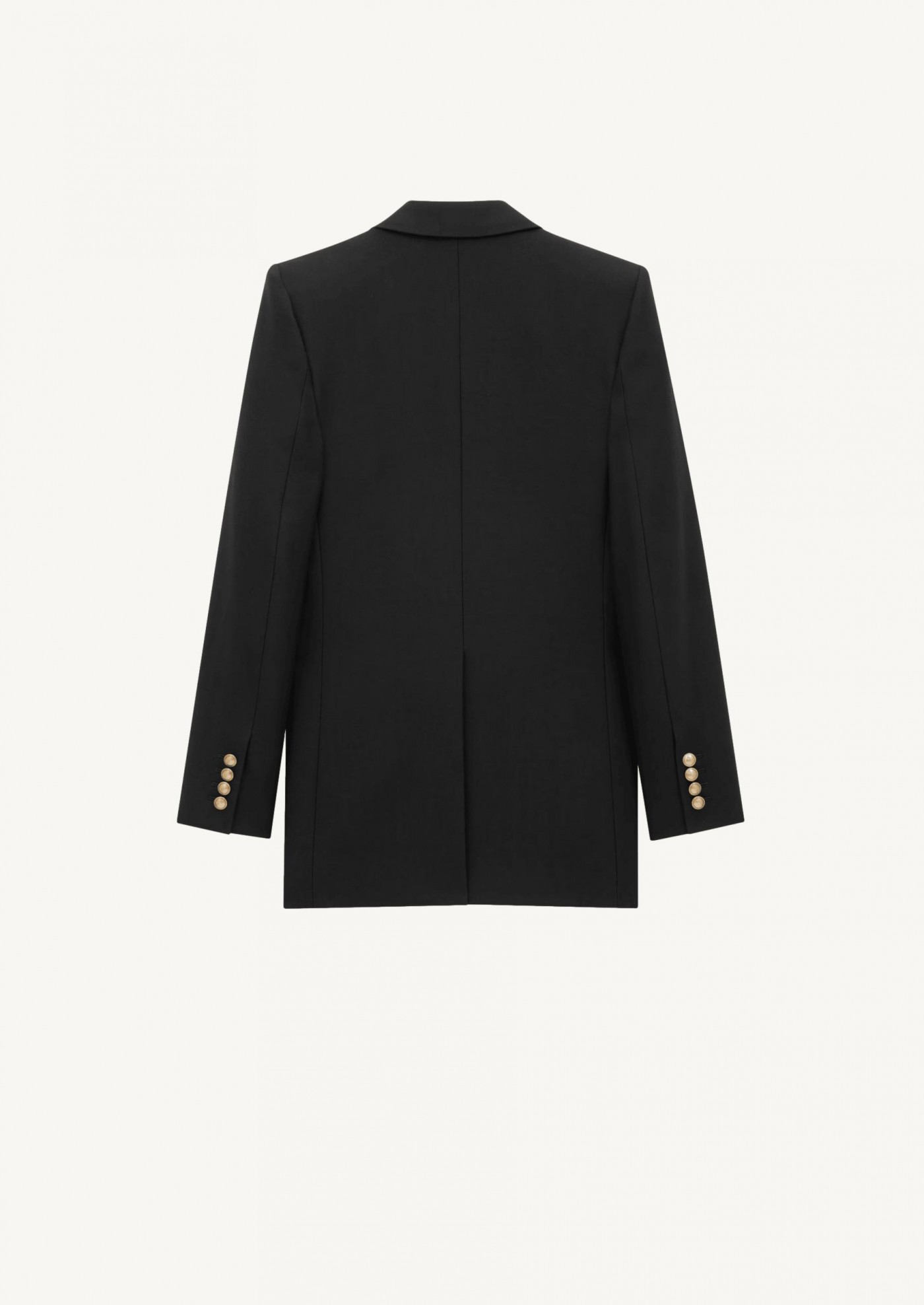 Black wool gabardine jacket